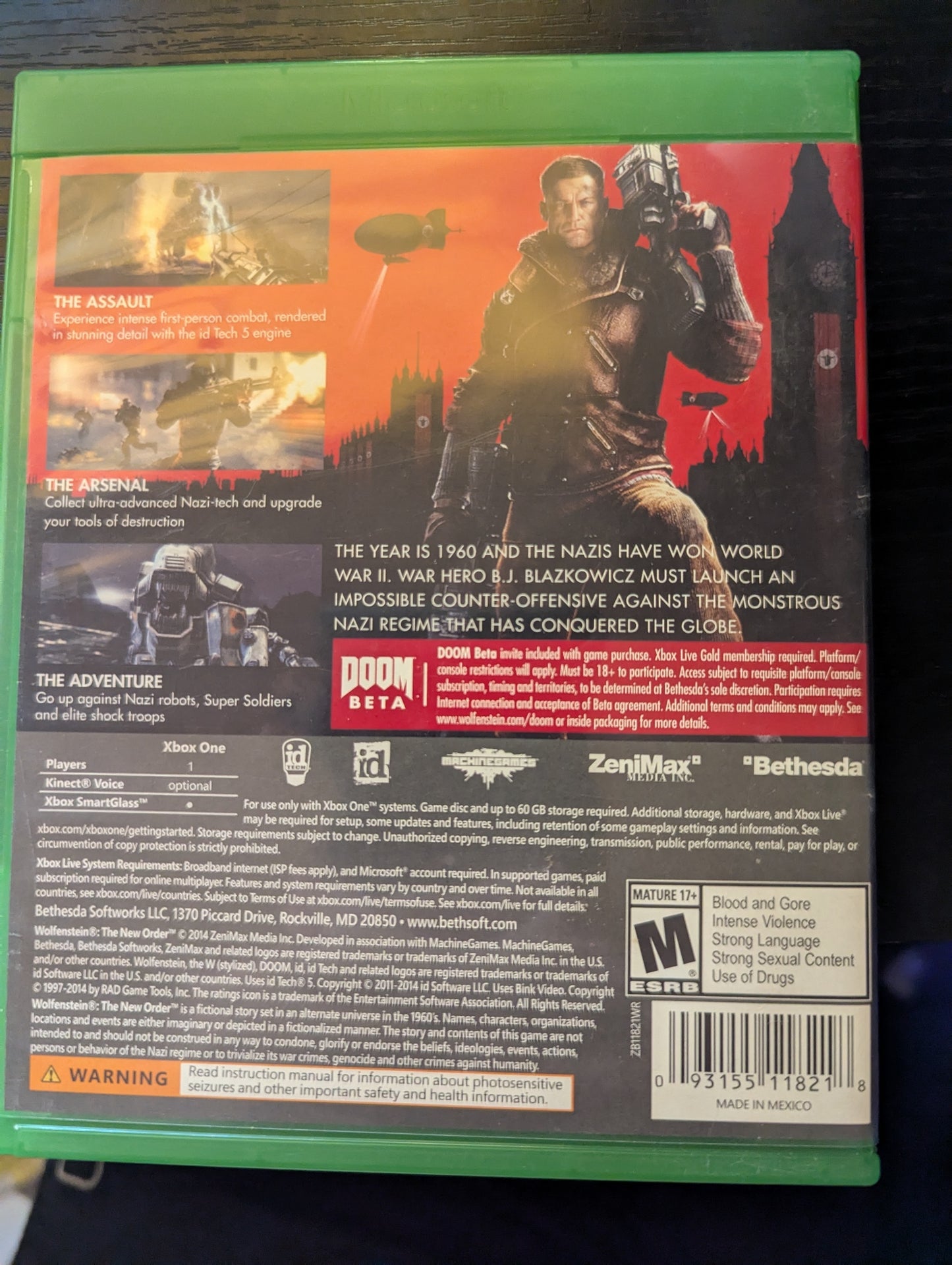 Wolfenstein The New Order - Xbox One