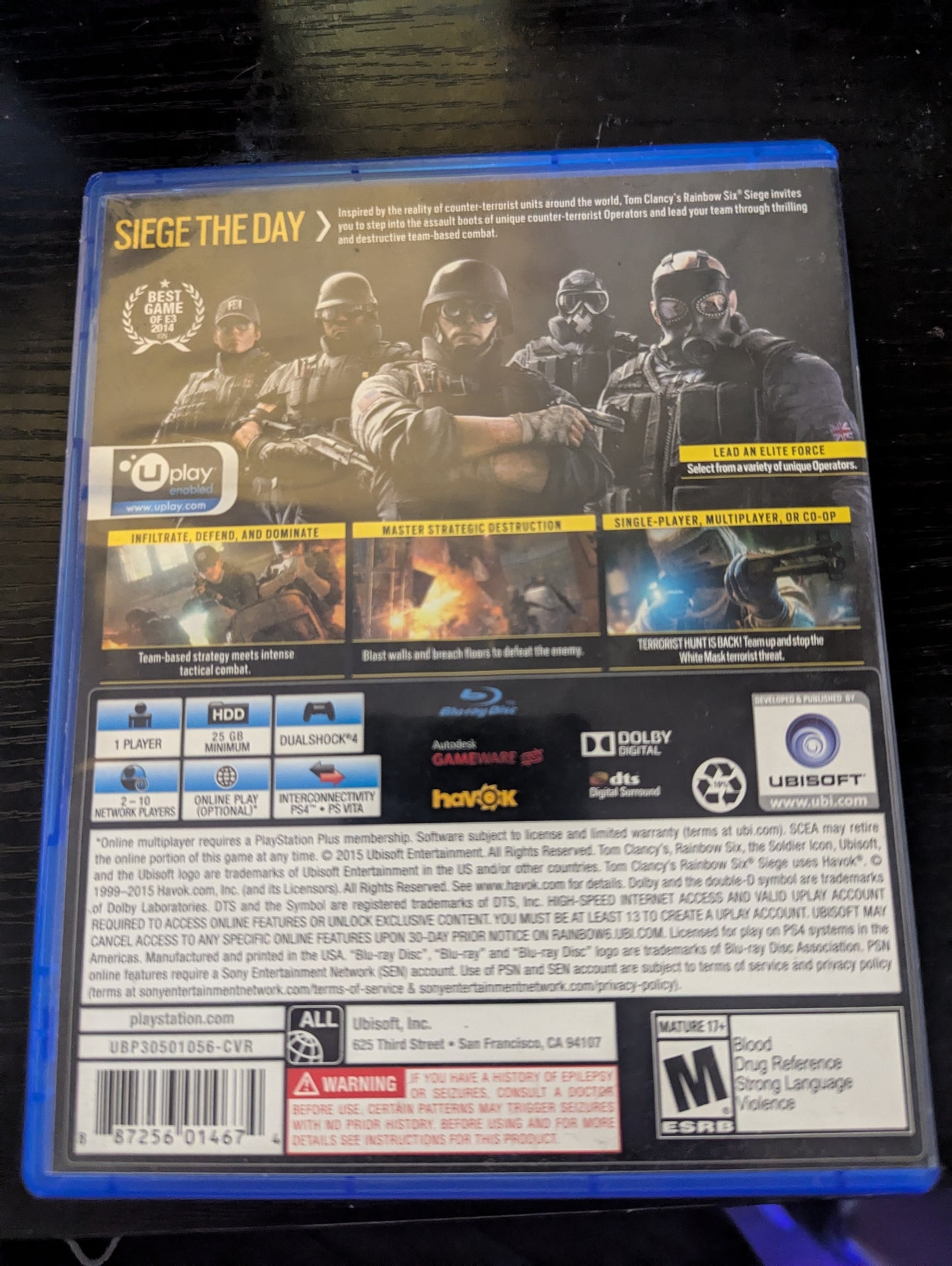PS4 Rainbow 6 Siege